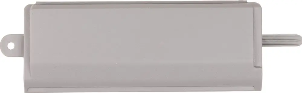 Graues Verbindungsmodul von Bosch für Klimageräte, flaches Design mit Anschlussstift und Befestigungslasche.